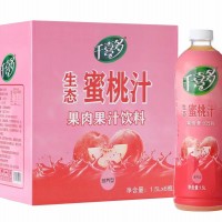 千喜多生態蜜桃汁果肉果汁飲料 1.5Lx6瓶